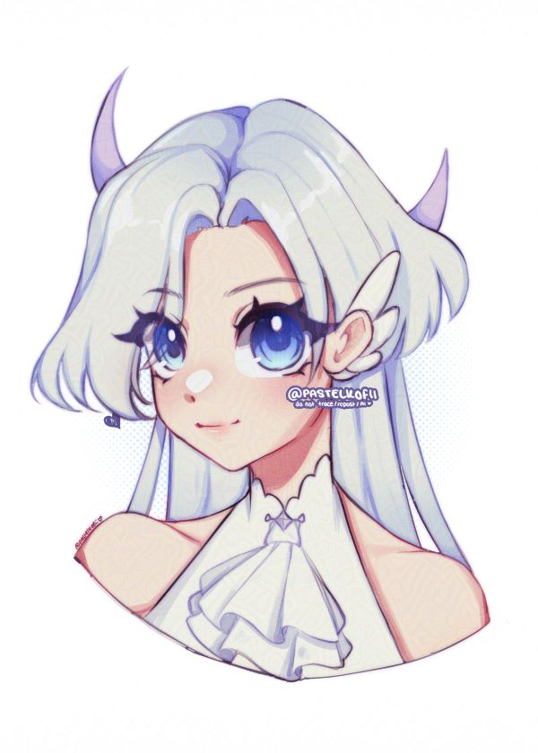 A coloured sketch of @kanro00nono.bsky.social. Art is made by @pastelkofii - A! reproduction/use, tracing or reposting is strictly prohibited.