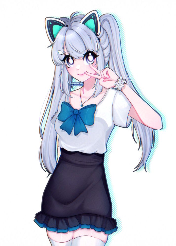 An anime-style illustration featuring Iris Sen, a scientist ASMRist who conducts experiments on her listeners. This is her in a non-canonical outfit, wearing a blouse with a bow, a two-layer ruffle skirt and white thigh-highs. 

Art was requested by @aeric93 as part of his Ko-Fi subscriber reward system, instead of a commission. Art belongs to @pastelkofii and is not permitted for AI use, tracing or reposting. 