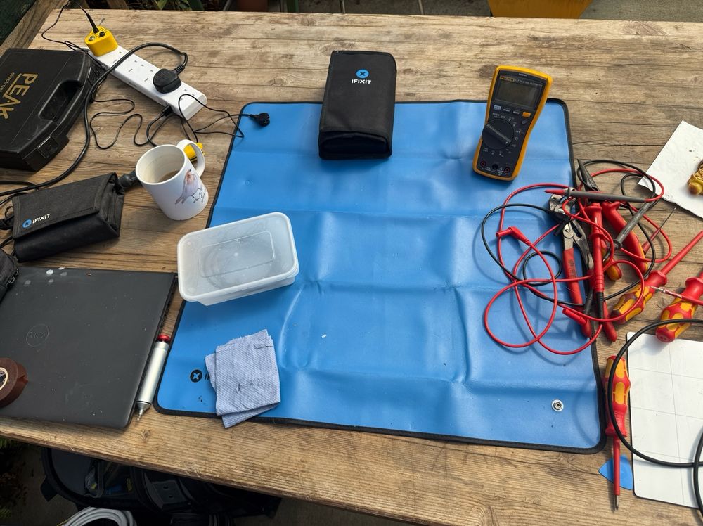 Workbench at the repair cafe