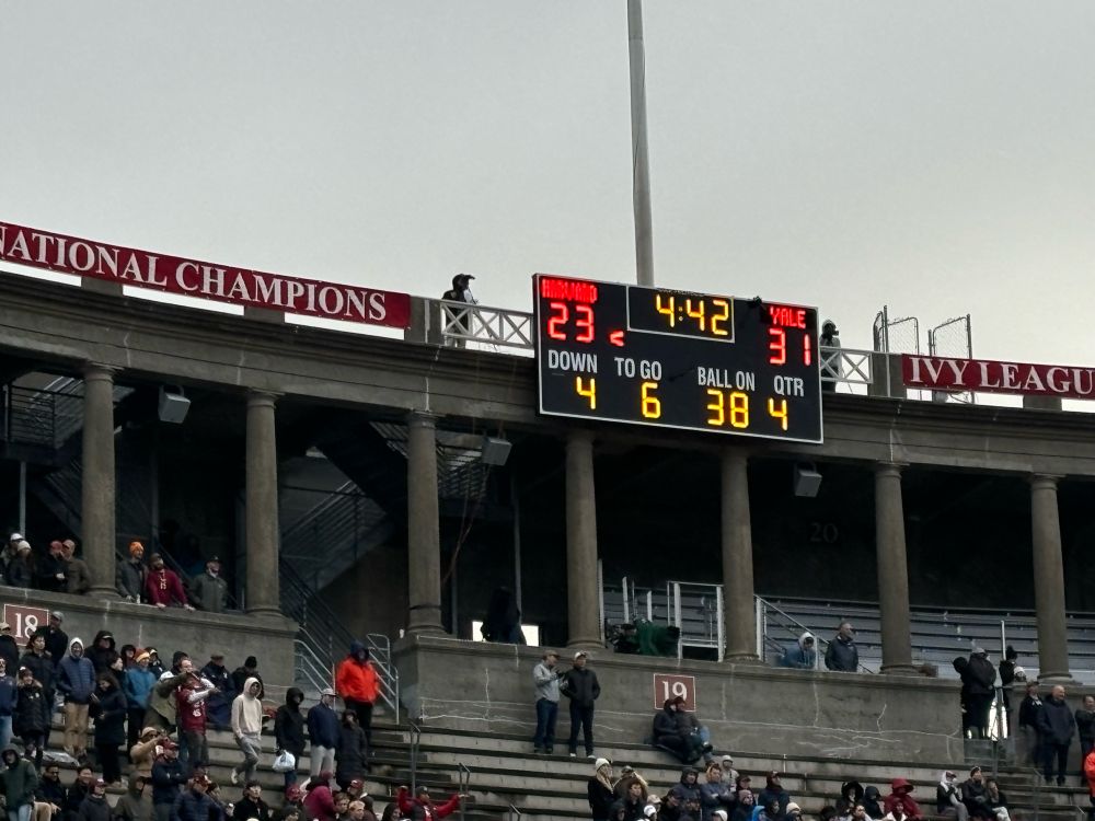 Scoreboard 31-23 Yale