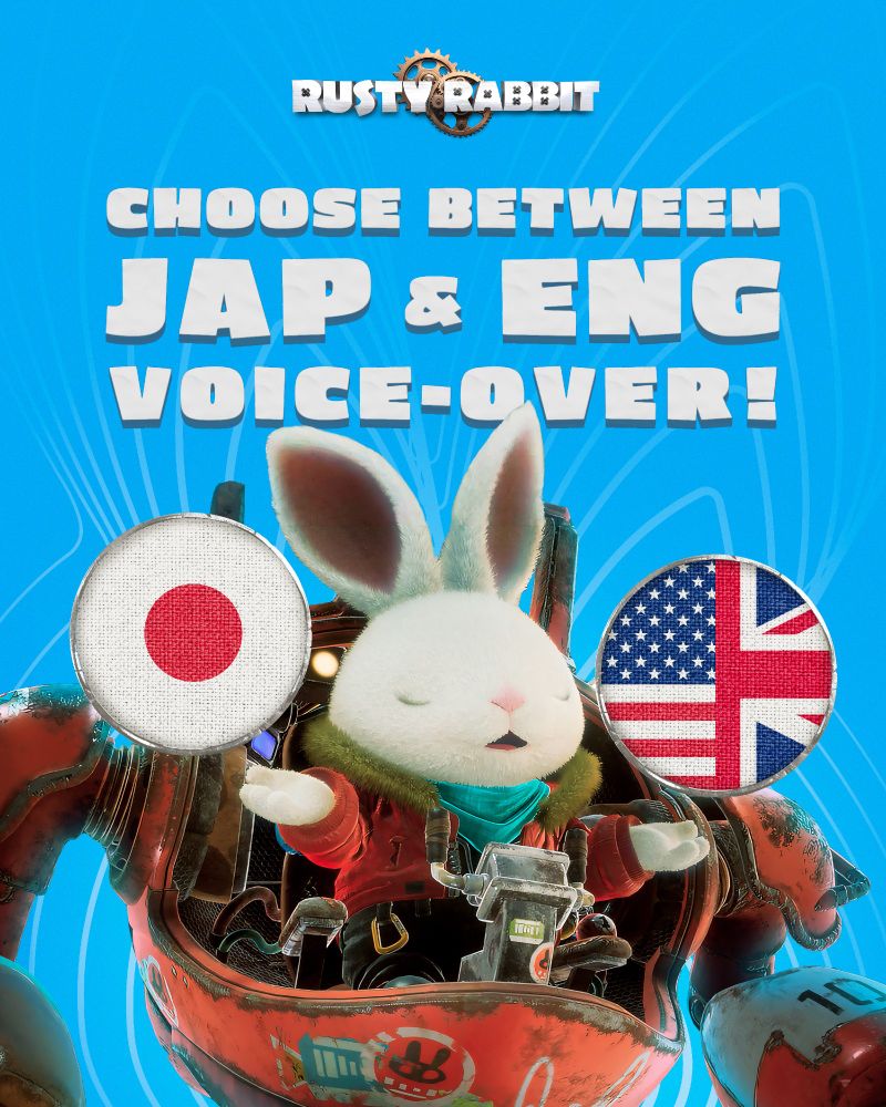 Rusty Rabbit, choose between Japanese and English voice-over!