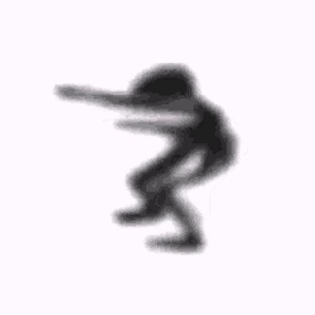 a silhouette of a person jumping in the air with a gun .