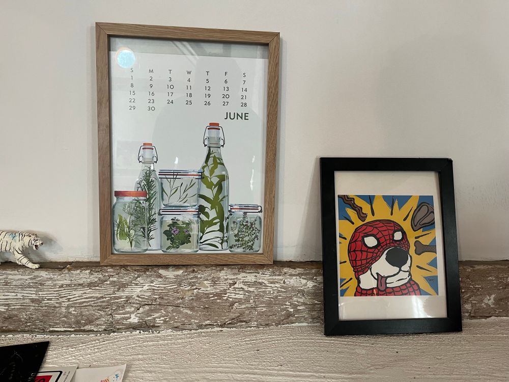 A picture of a sill with a calendar, still on June…at the end of August…