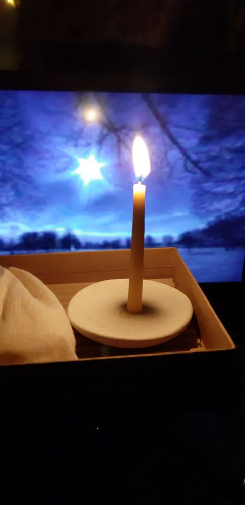 Tiny beeswax Advent candle