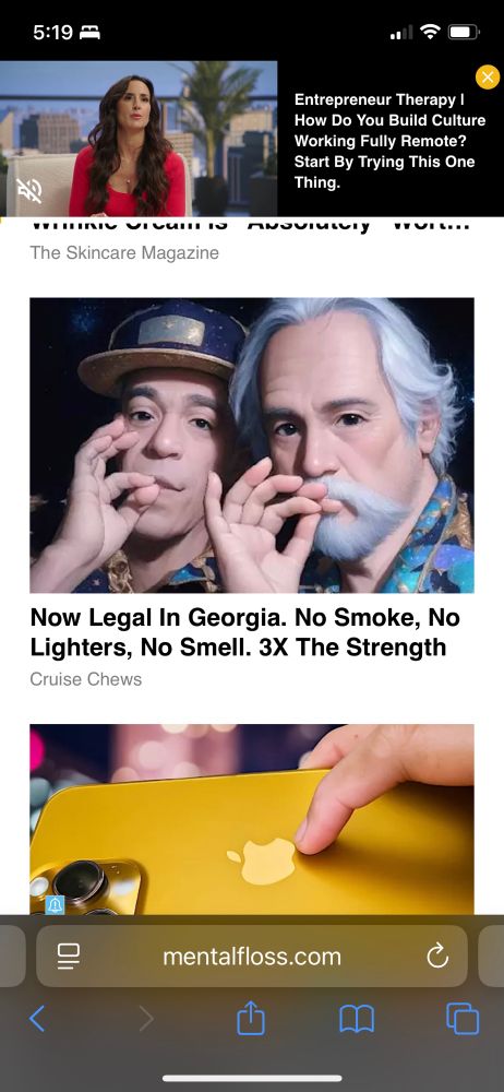 AI slop ad. Men smoking… their own fingers? So many fingers…