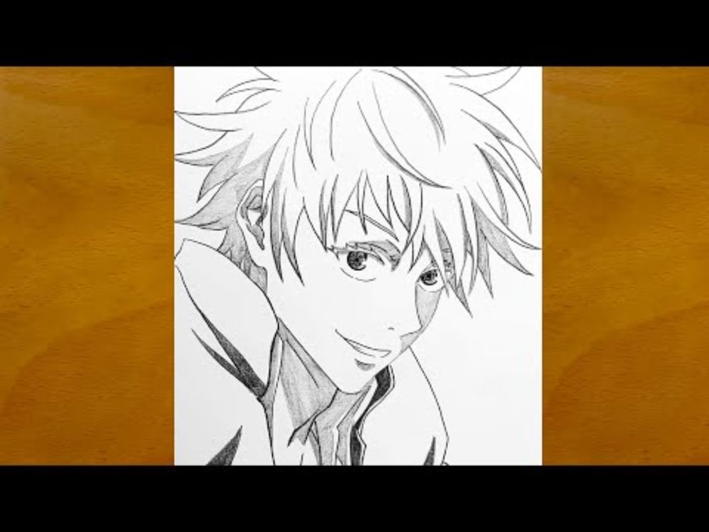 How to Draw Gojo Satoru Step by Step || Easy Anime Drawing || Jujutsu Kaisen Sketch