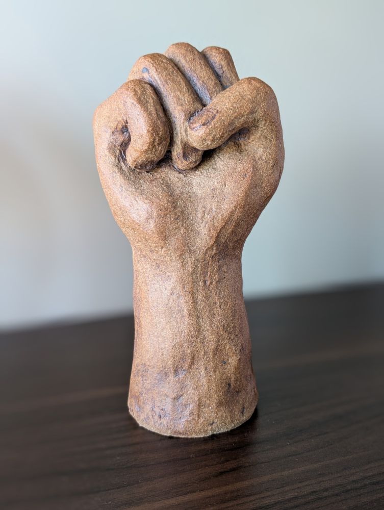 Ceramic fist.
