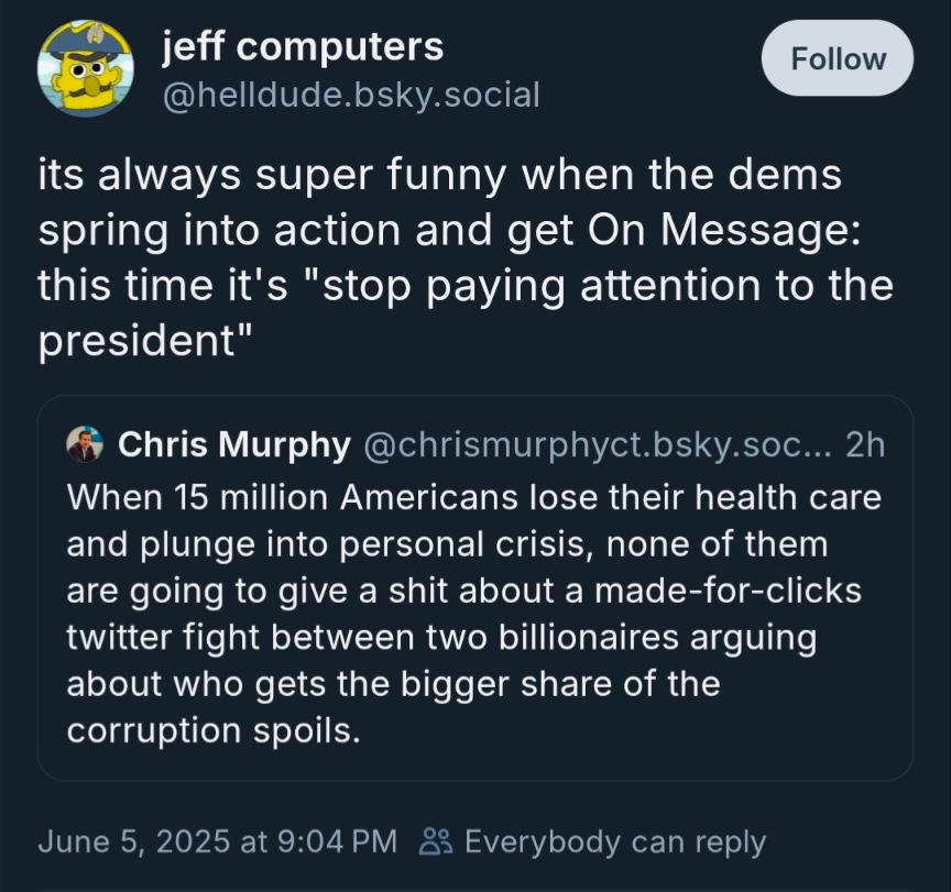 and dude complaining about the Democrats