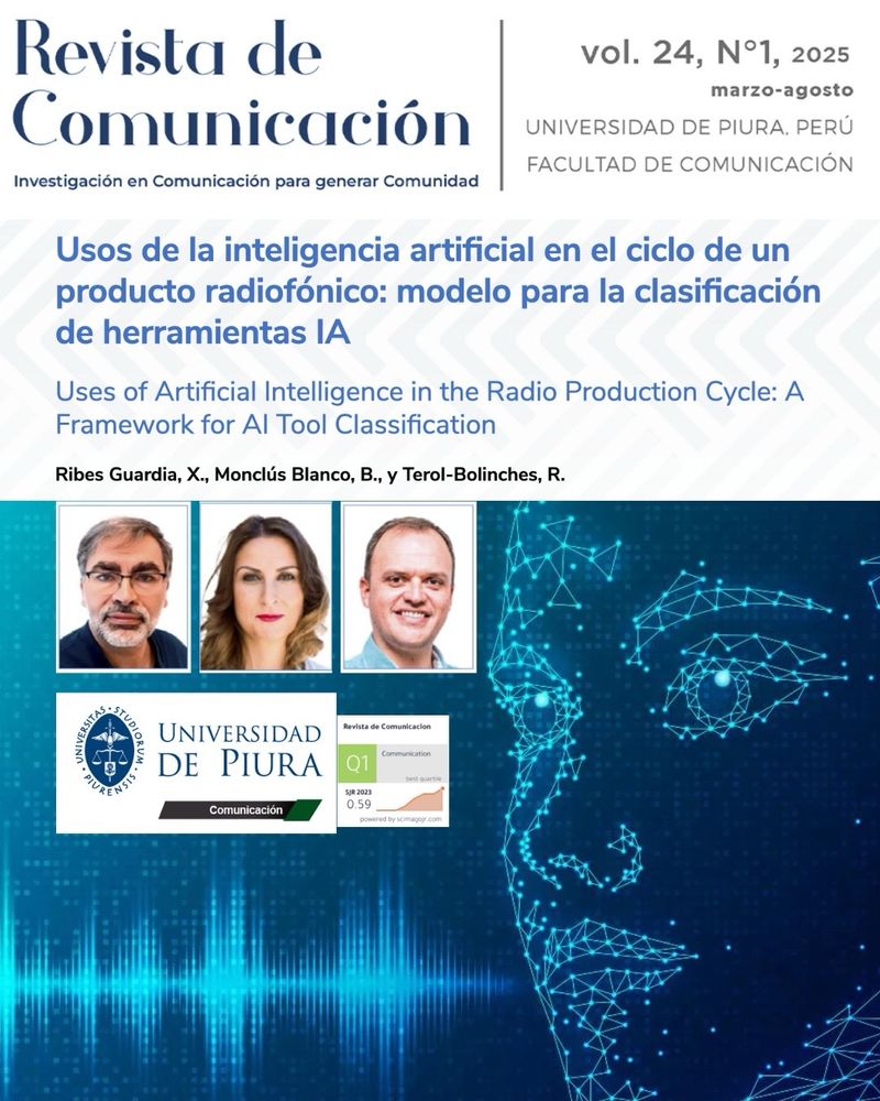 Usos de la inteligencia artificial en el ciclo de un producto radiofónico: modelo para la clasificación de herramientas de IA. Portada del artículo de la Revista de comunicación.
