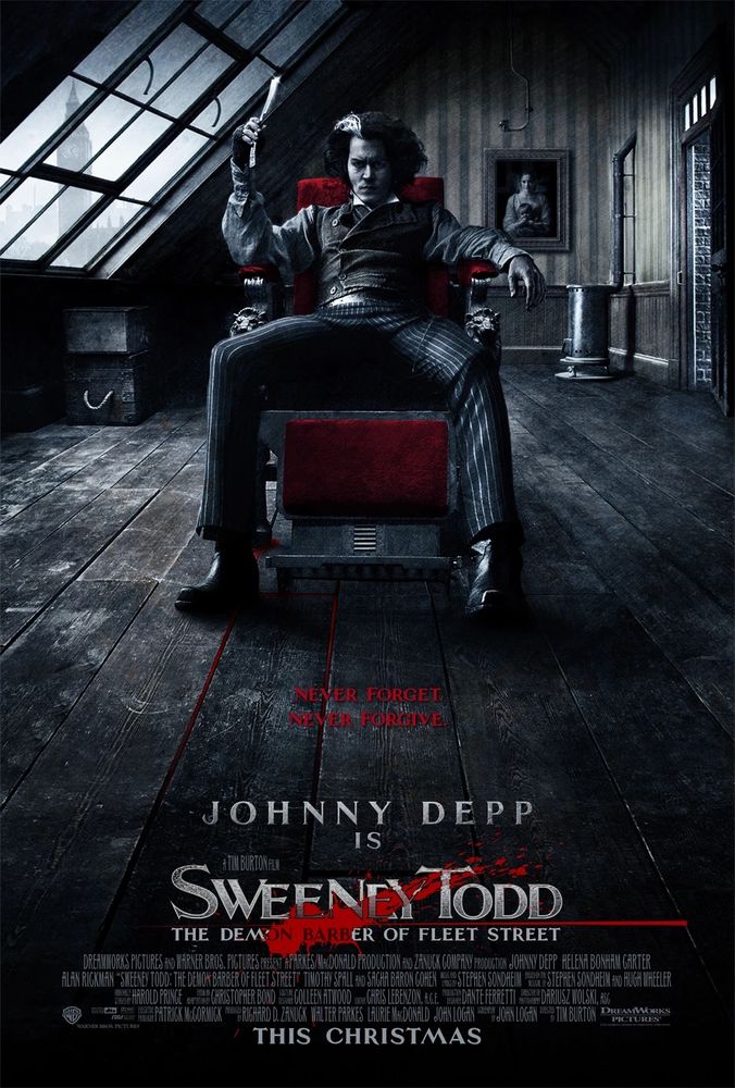 A poster for Tim Burton’s Sweeney Todd: The Demon Barber of Fleet Street (2007)