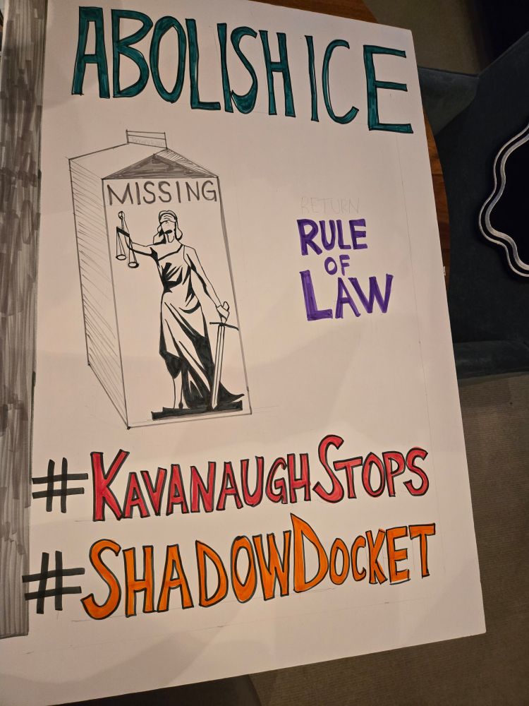 ABOLISH ICE
Milk carton with MISSING and a picture of Lady Justice 
#KavanaughStops #ShadowDocket 