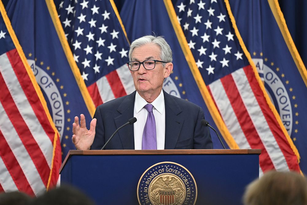 Chair Powell answers reporters' questions at the FOMC press conference on October 29, 2025.