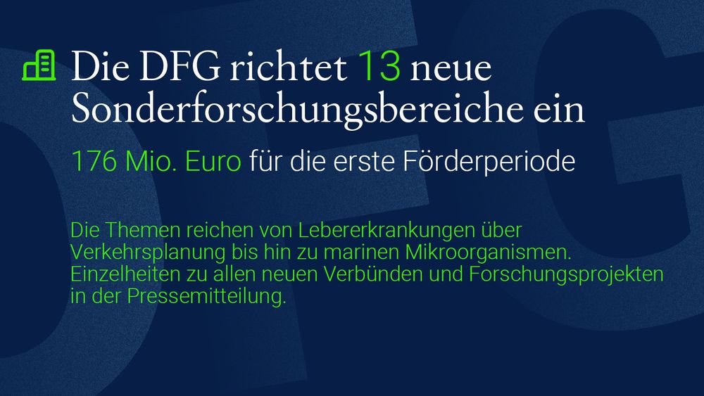 176 Mio. Euro für die erste Förderperiode
Die Themen reichen von Lebererkrankungen über Verkehrsplanung bis hin zu marinen Mikroorganismen. Einzelheiten zu allen neuen Verbünden und Forschungsprojekten in der Pressemitteilung.