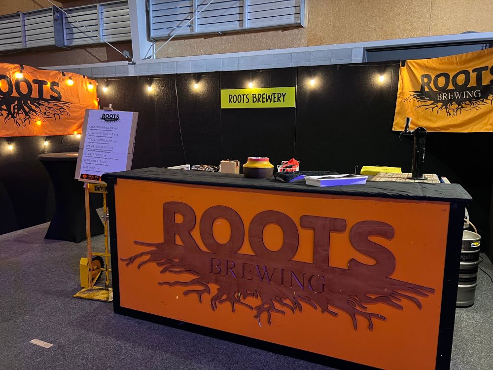 Roots brewing stand at Porirua Rocks