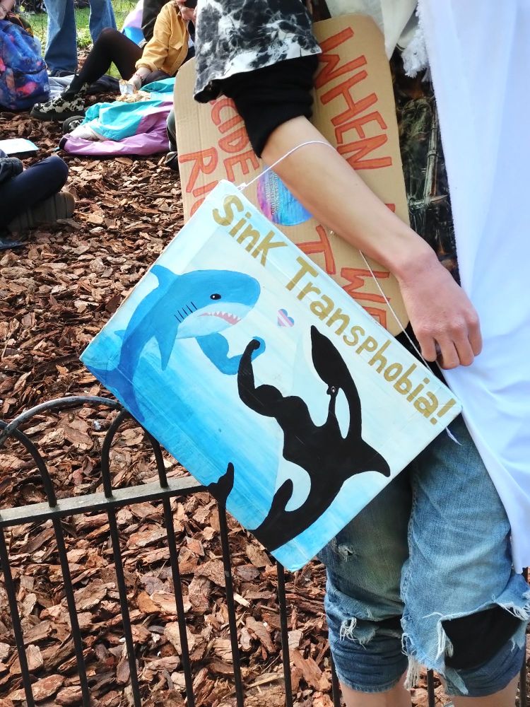 Sink transphobia sign