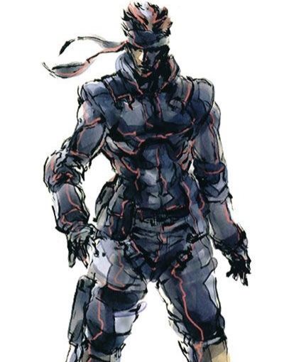 Solid Snake art from PS1 manual