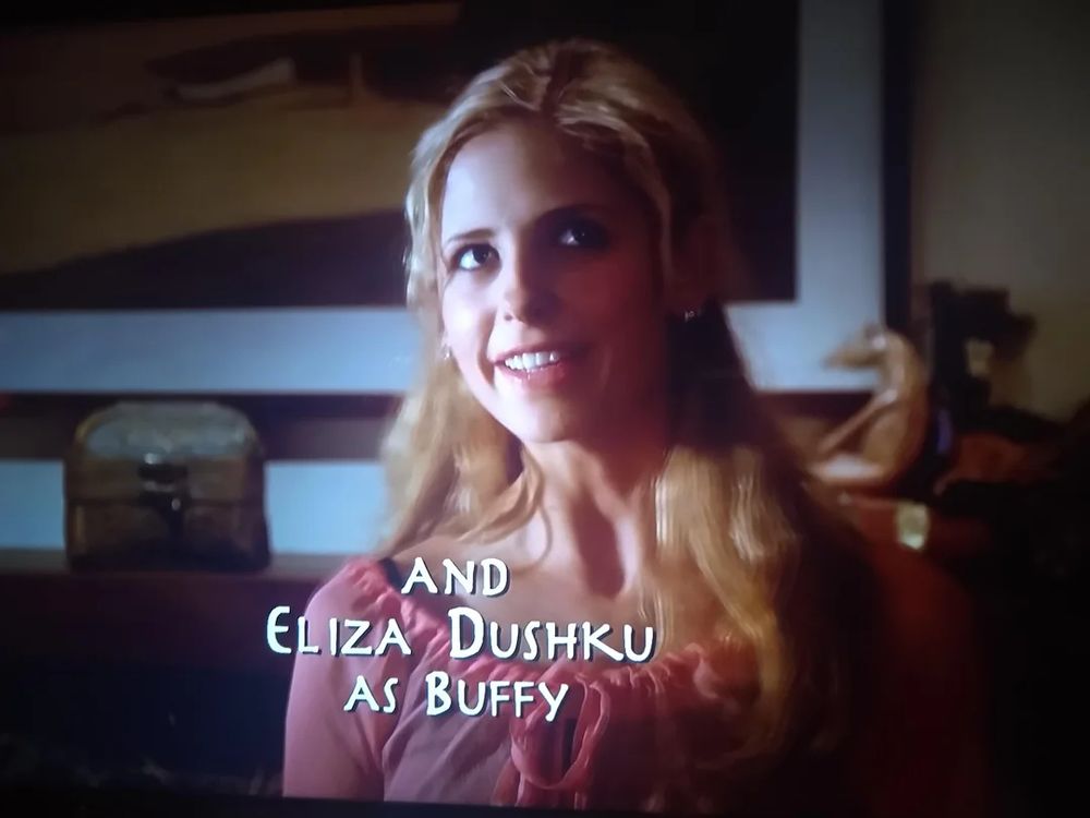 Credits saying and Eliza Dushku as Buffy