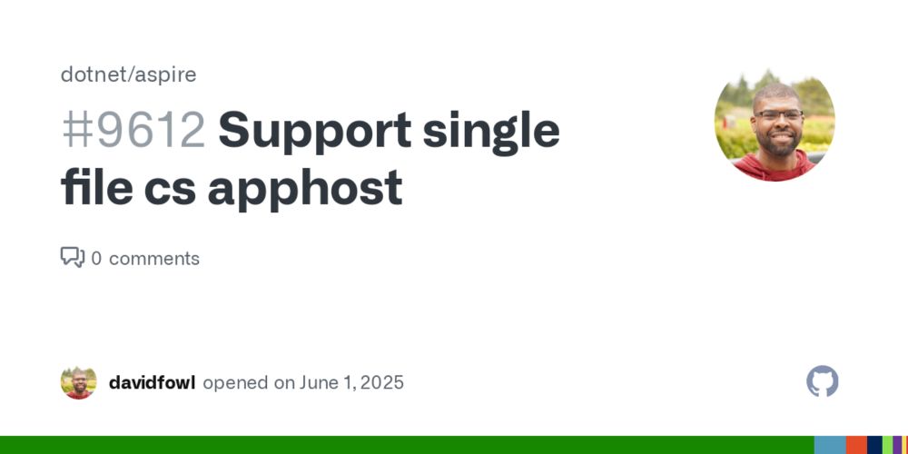 Support single file cs apphost · Issue #9612 · dotnet/aspire