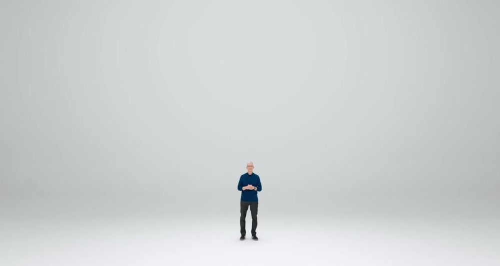 tim cook in a white void