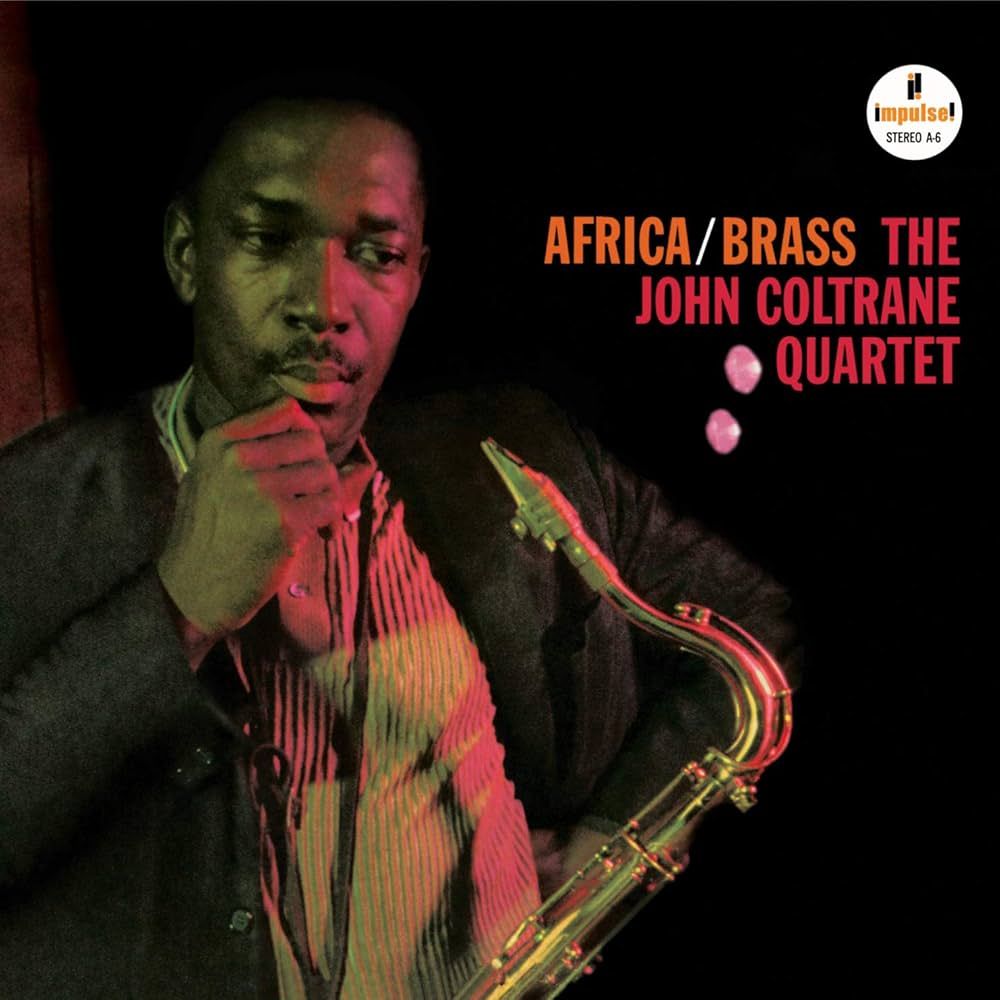 'Africa/Brass' was Coltrane's first album for the Impulse! label and featured an expanded brass section for a richer, larger sound. This was a significant departure from his earlier releases and showed his growing ambition.

The arrangements were done by Eric Dolphy and McCoy Tyner. Dolphy, a multi-instrumentalist who had recently joined Coltrane's band, was initially credited as the sole arranger. Later reissues corrected this, giving proper credit to both Dolphy and pianist Tyner for their collaborative work.

The album drew strong criticism from some critics. While now considered a classic, the music from Coltrane's quintet with Dolphy, including the 'Africa/Brass' sessions, led DownBeat magazine to label their style "anti-jazz" in a review. 

Coltrane later expressed that this criticism was hurtful, especially for Dolphy.

'Africa/Brass' features Coltrane's use of multiple basses on the title track, "Africa." Bassists Reggie Workman and Art Davis were employed to create a deep, pulsing rhythmic foundation that drew inspiration from East Indian music. This innovative, layered bass sound created a unique tonal and textural effect. 
