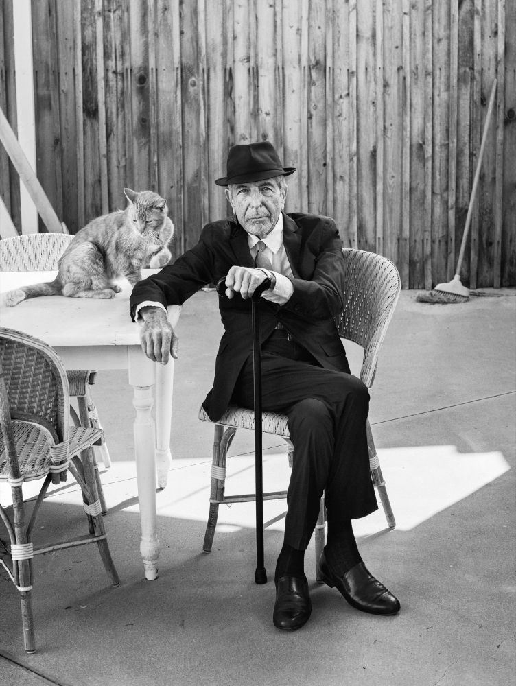 Leonard cohen and a cat 