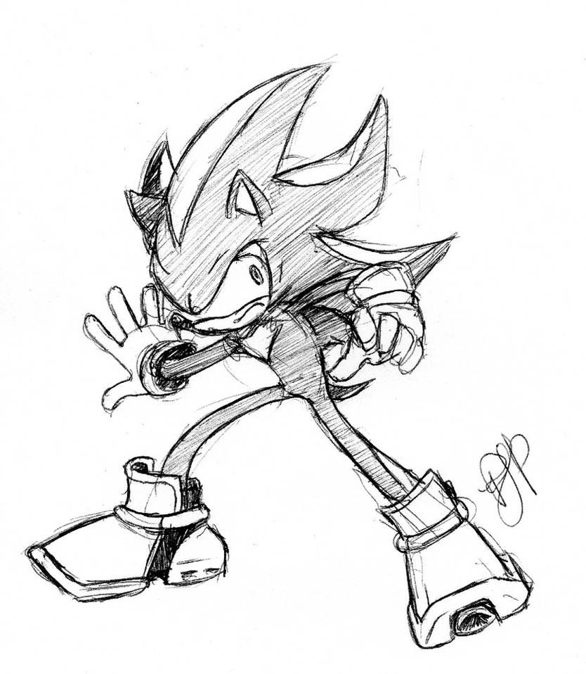 Pen sketch of shadow when I was 16 years old 
