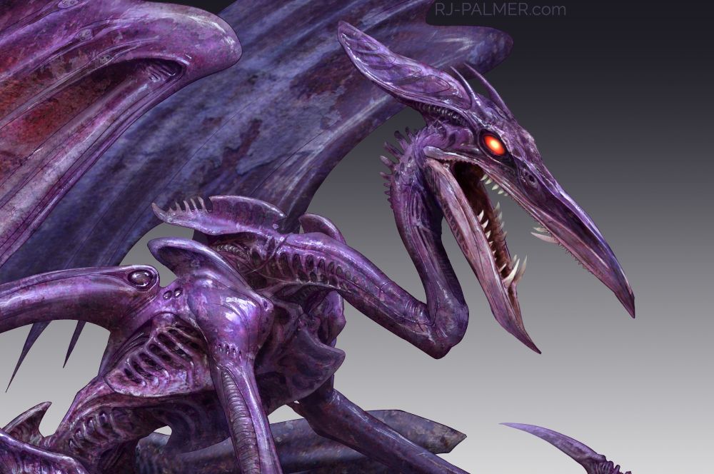 Closeup of Giger style Ridley 