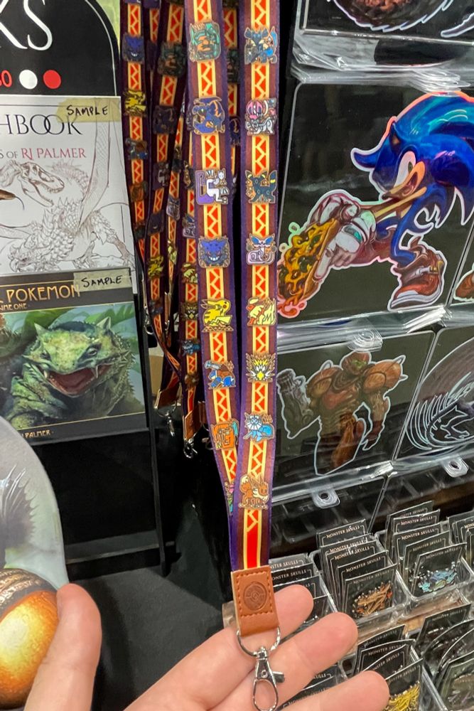 New lanyards featuring all the pokemon in monster hunter icon style 