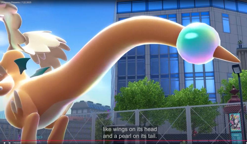 screenshot of mega dragonite's butthole from new pokemon direct