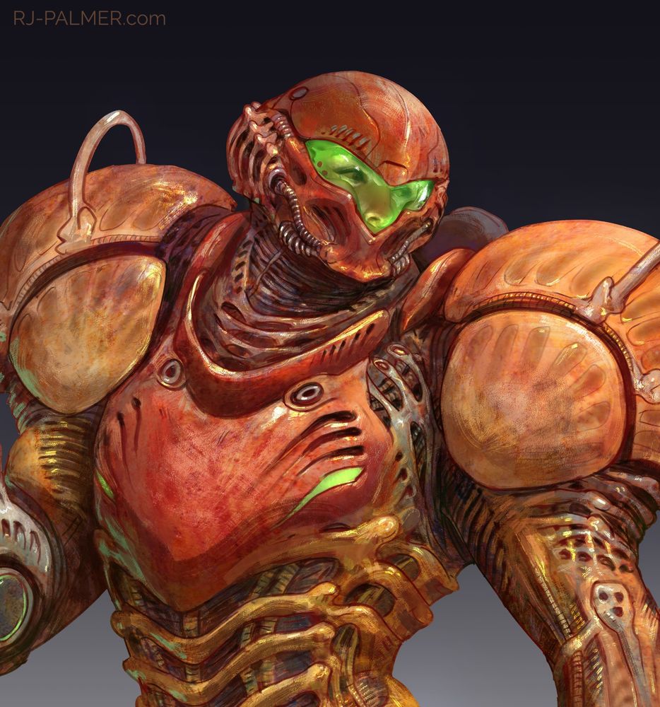 Closeup of Samus in her Varia Suit
