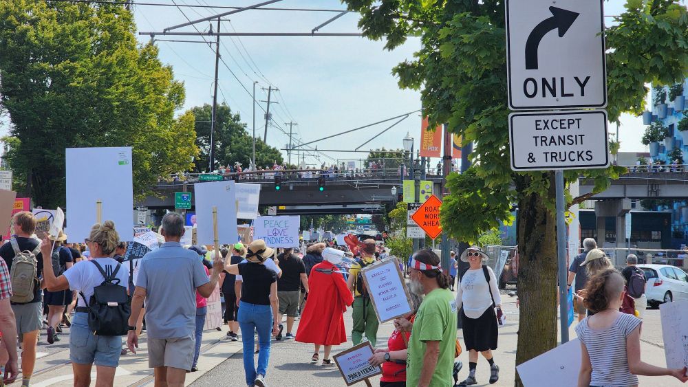 50501 peaceful protest in Portland