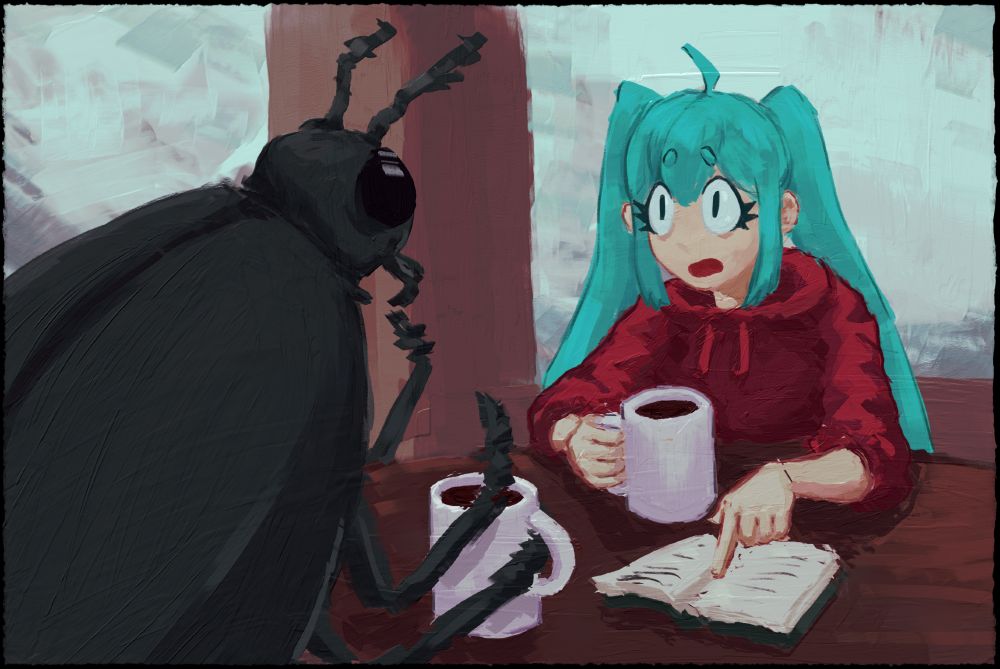 Same image as before but Without speech bubbles and higher contrast/more saturated