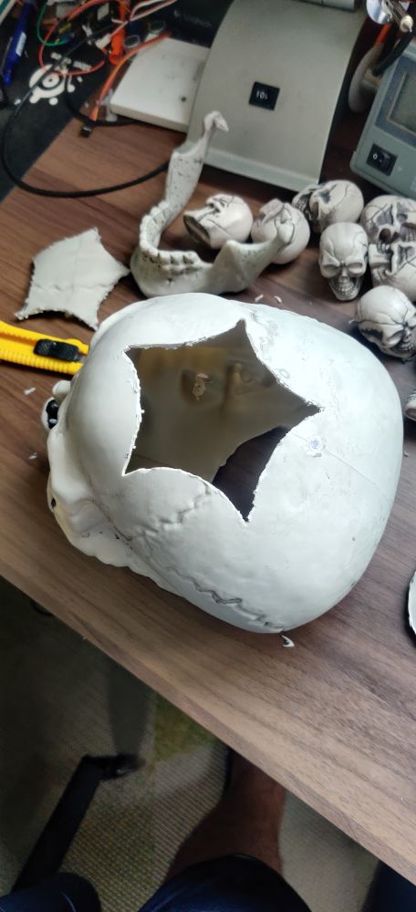 Trou de l'emplacement de la corne