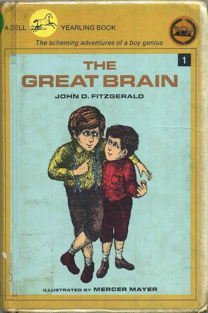 Vintage book cover featuring a pen and ink drawing of two boys. One has his arm around the other's shoulder. Both are wearing short pants, button up shirts and suspenders