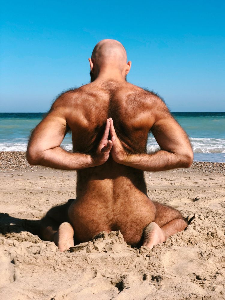 Reverse Prayer yoga pose by Alphadesigner