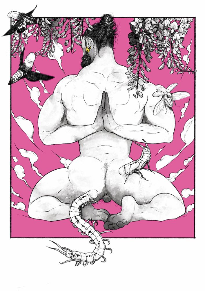 The Oracle, illustration by Giovanni Dionisi for Yanko Tsvetkov's story cycle "Saint Brendan and the Brotherhood of Virile Serenity"