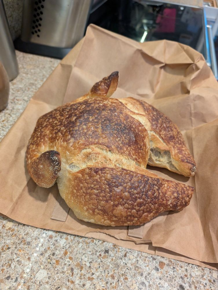 Turkey shaped sourdough loaf