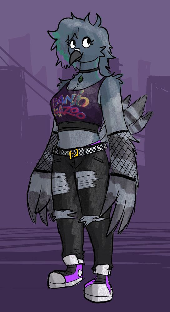 Me as a pigeon! My top has in unused banjo-kazooie logo 