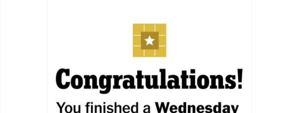 Congrats! You finished a Wedhesday