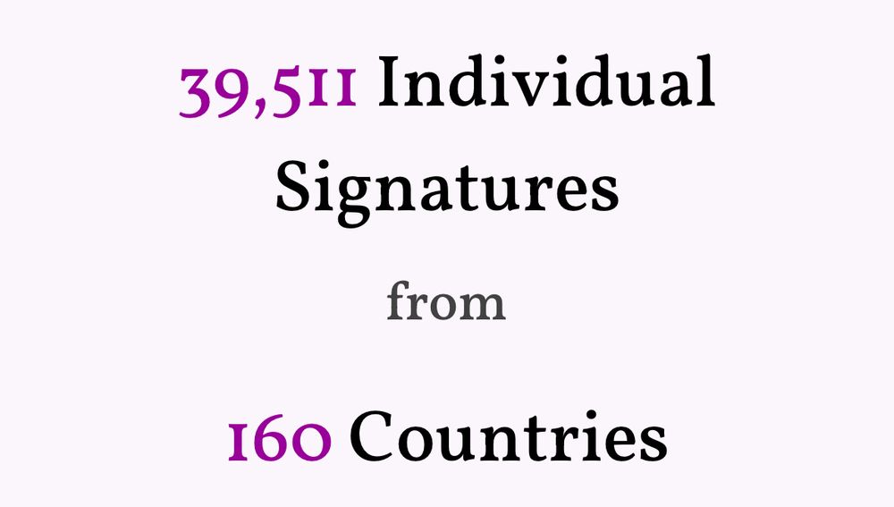 39,511 Individual
Signatures from
160 Countries