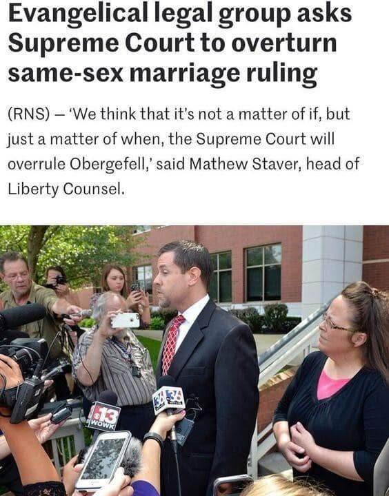 Evangelical legal group asks Supreme Court to overturn same-sex marriage ruling
(RNS) - We think that it's not a matter of if, but just a matter of when, the Supreme Court will overrule Obergefell, said Mathew Staver, head of Liberty Counsel.
