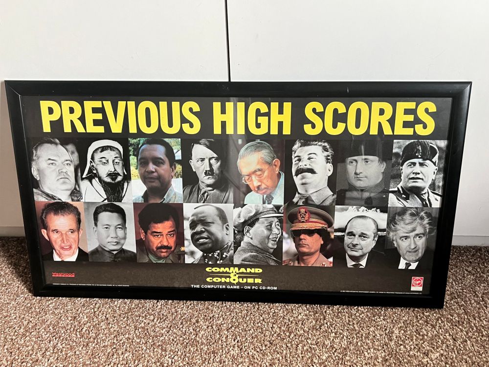 The infamous Command and Conquer "Previous High Scores" advertisement.