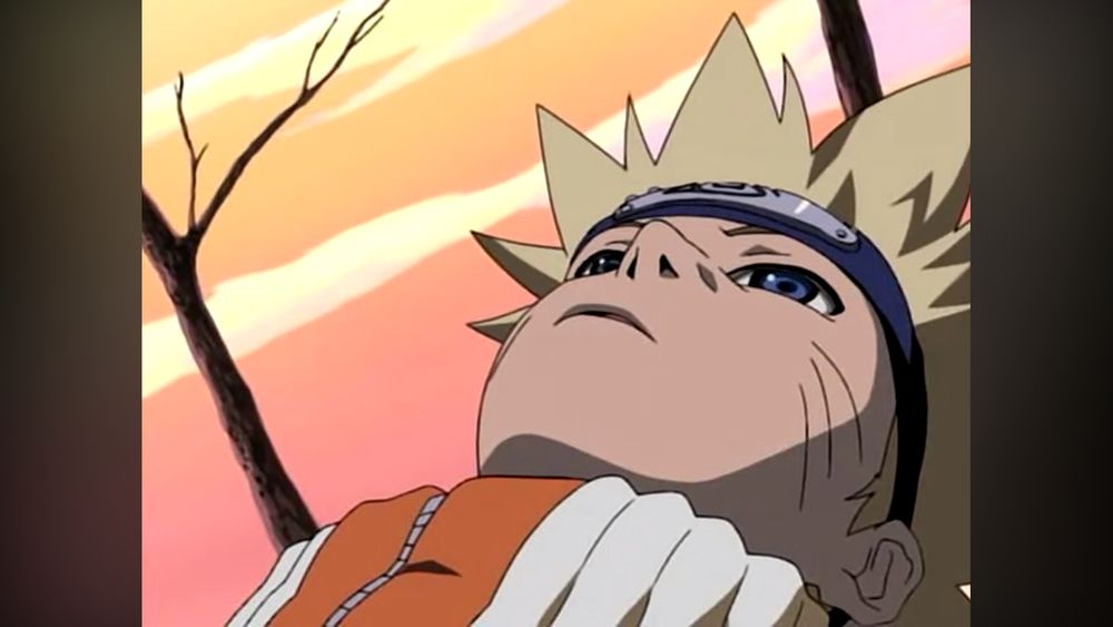 Third Naruto OP. Where he's doing the looking-up pose.