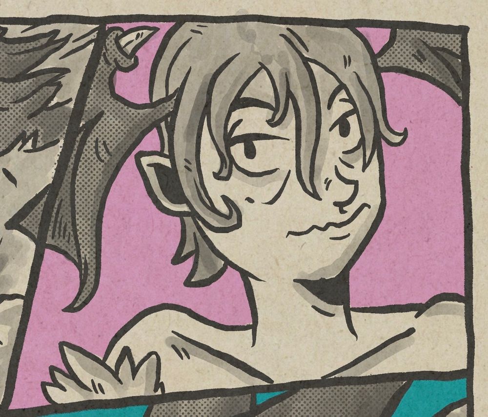Sketch of Lilith, a character from the Darkstalkers series of fighting games. 