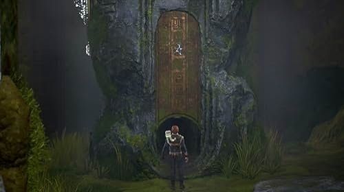Cal Kestis, the protagonist of the Star Wars Jedi series, facing an ancient Zeffonian structure.