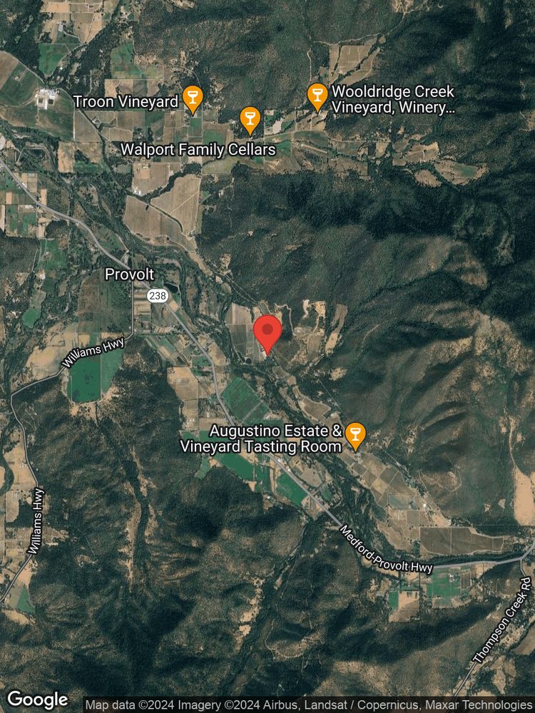 Google map image with center point at 15843 N APPLEGATE RD, GRANTS PASS, OR.