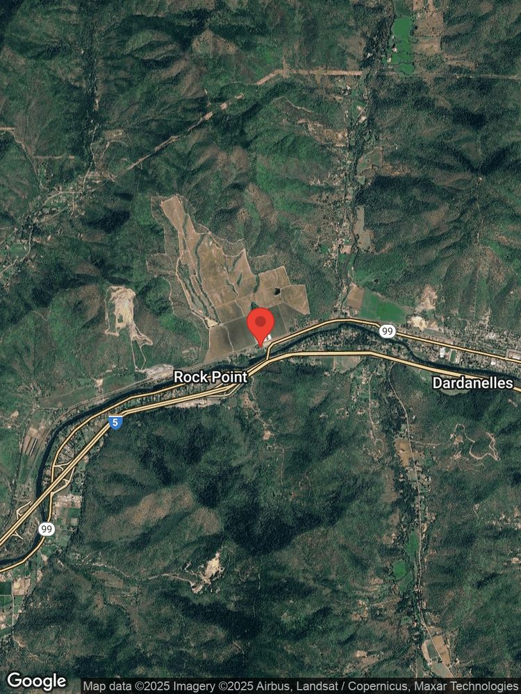 Google map image with center point at 52 N RIVER RD, GOLD HILL, OR.