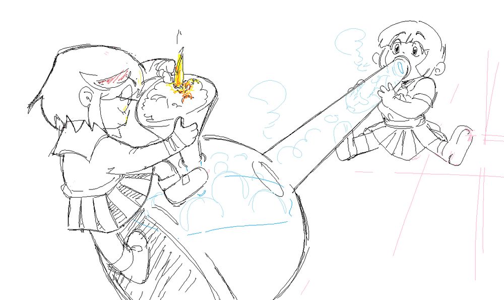 Mako from Kill La Kill hitting a bong bigger than she is in the background. Ryuko is climbing the bong's giant base and lighting its giant bowl in the foreground.