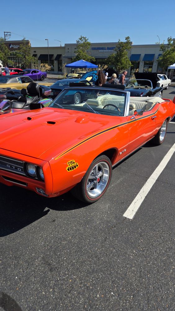 An orange Judge muscle car 