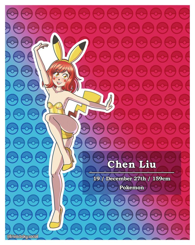 Chen in a pikachu themed bunny suit